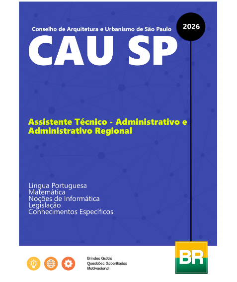 Apostila CAU SP 2026 Assistente Técnico - Administrativo e Administrativo Regional
